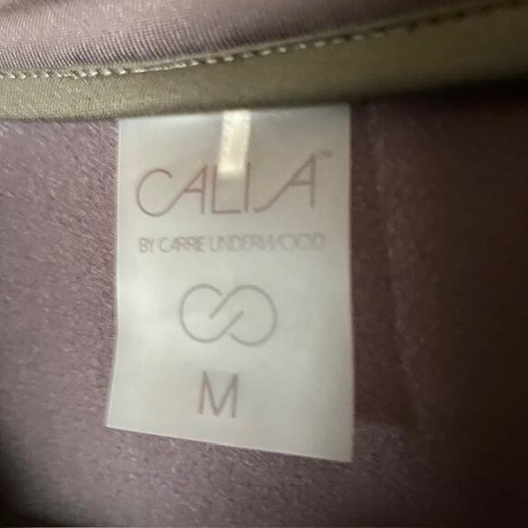Calia 1/4 Zip Pullover Brown w/Silver Reflective Details Stretch Women's M READ - Picture 9 of 11